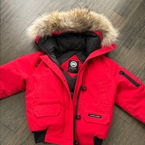 Canada Goose chilliwack bomber,hooded with fur
